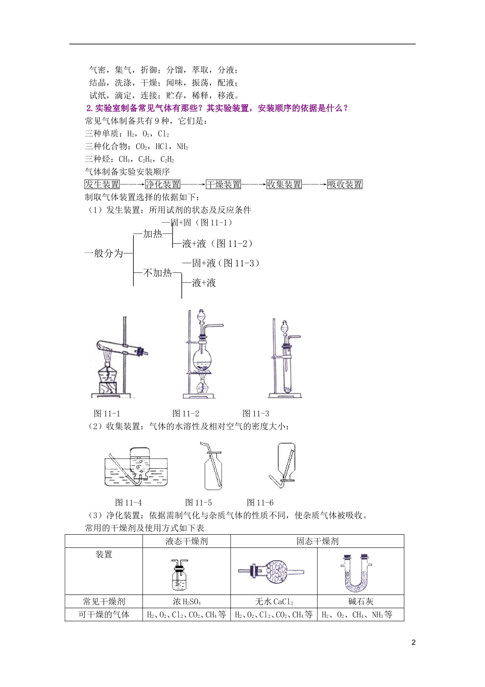 江西省乐安一中高三化学 33化学实验培优教案_第2页