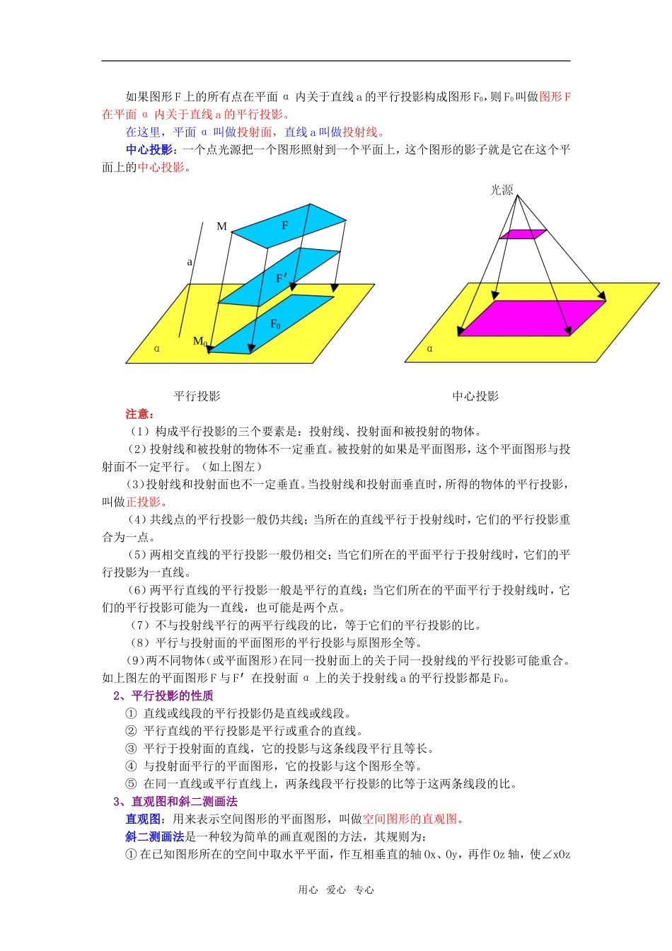 高一数学投影与直观图；三视图人教实验版（B）知识精讲_第2页