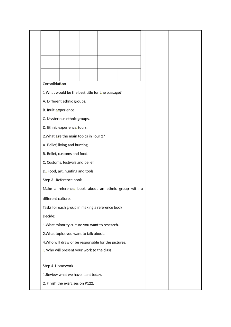 江苏省新沂市第二中学高中英语《Unit 3 Project (1)》教案 新人教版选修6_第2页
