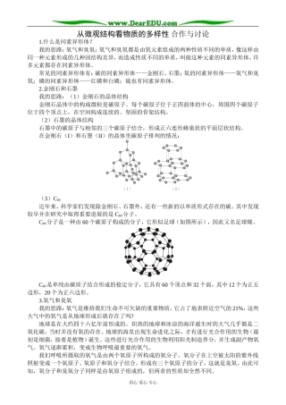 苏教版高中化学必修2从微观结构看物质的多样性 合作与讨论