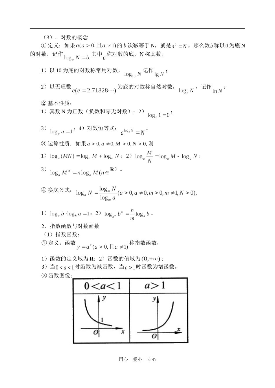 高一数学复习提纲人教版必修Ⅰ—Ⅳ_第3页