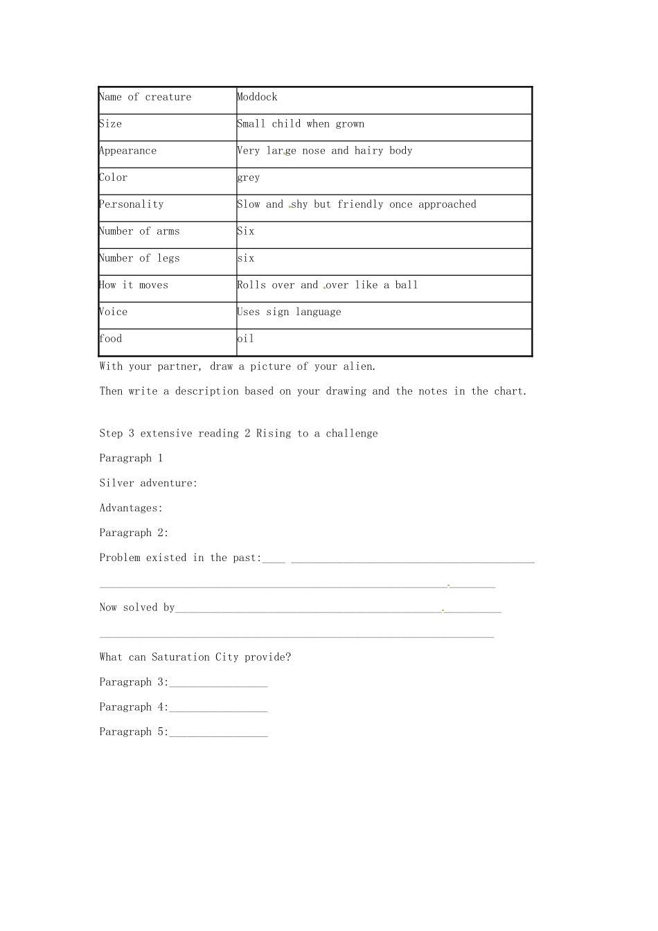 山东省菏泽一中2014高中英语 Unit 3 Life in the Future The 5th Period教案 新人教版必修5_第2页