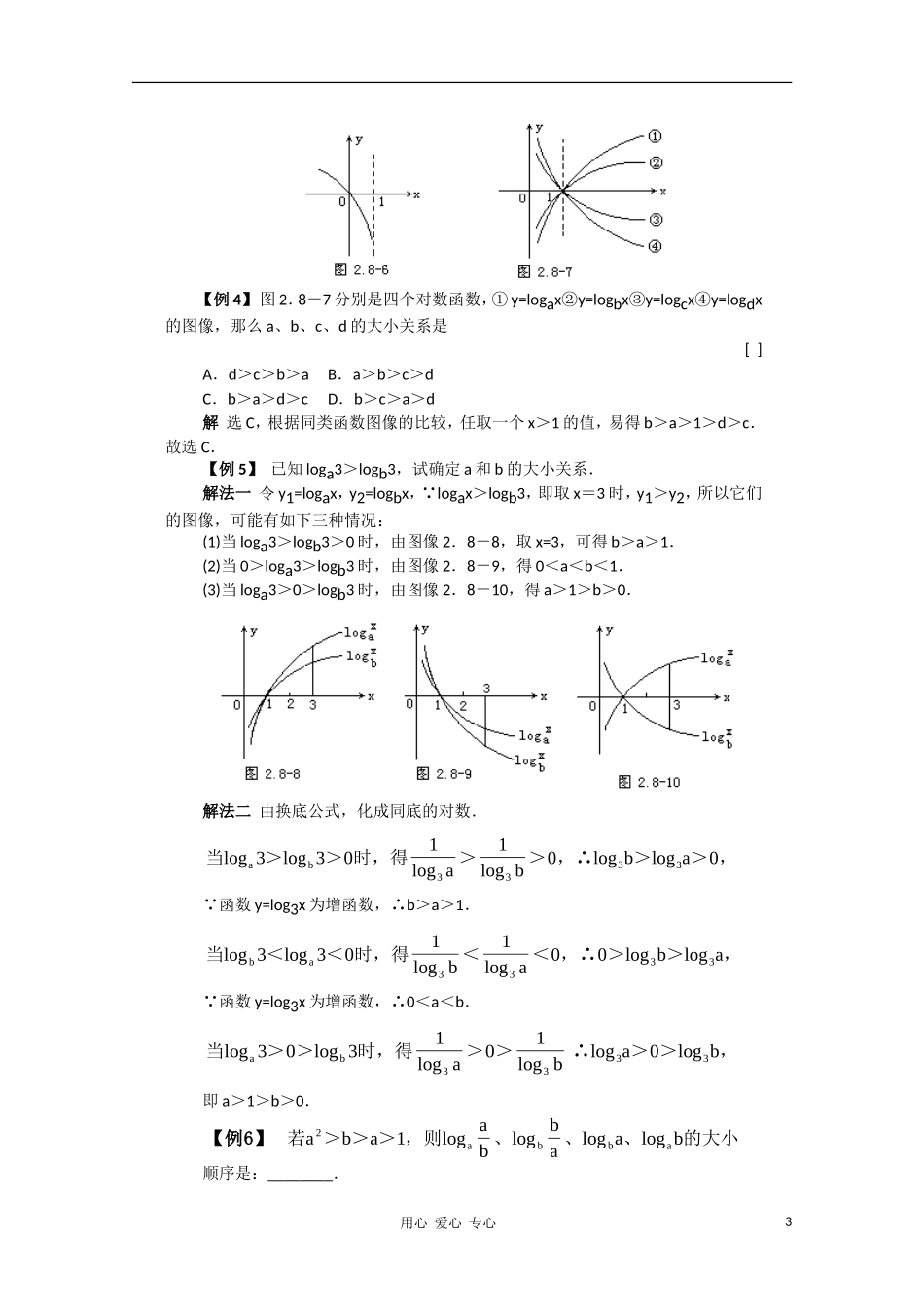 高一数学典型例题分析 对数函数_第3页