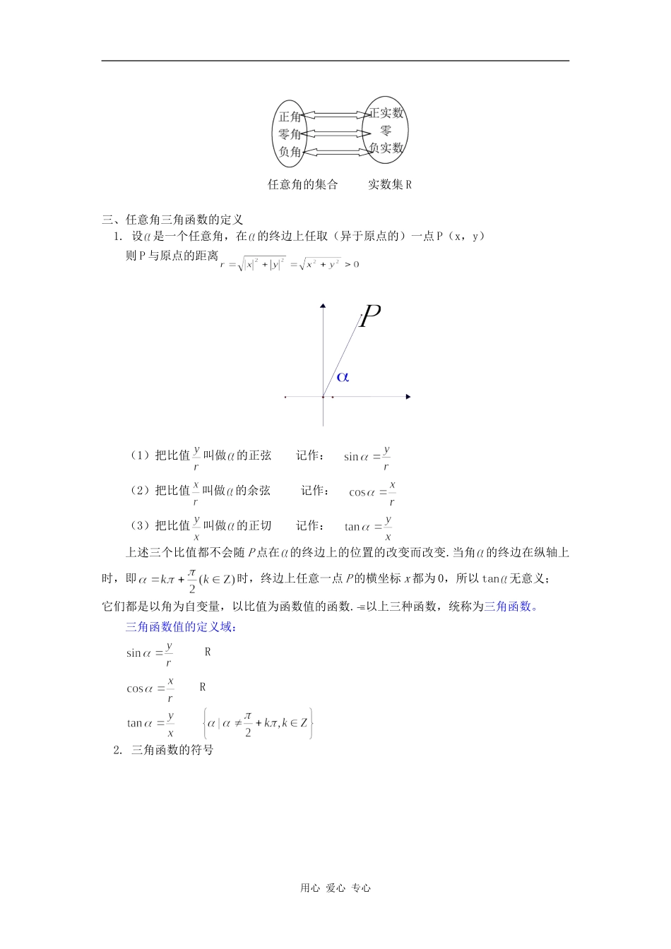 高一数学任意角的三角函数苏教版知识精讲_第3页