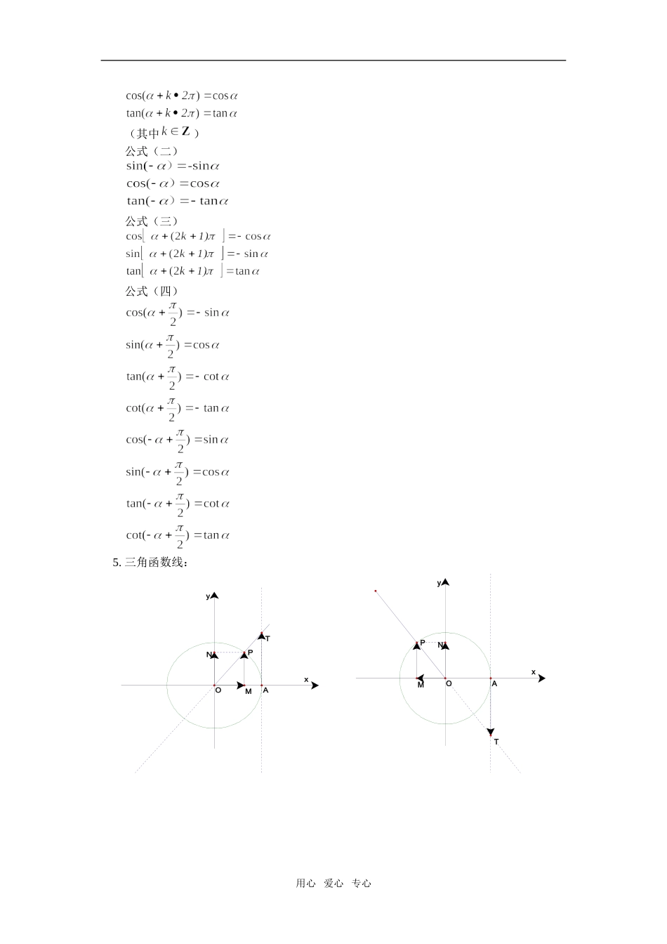 高一数学任意角的三角函数人教实验B版知识精讲_第2页
