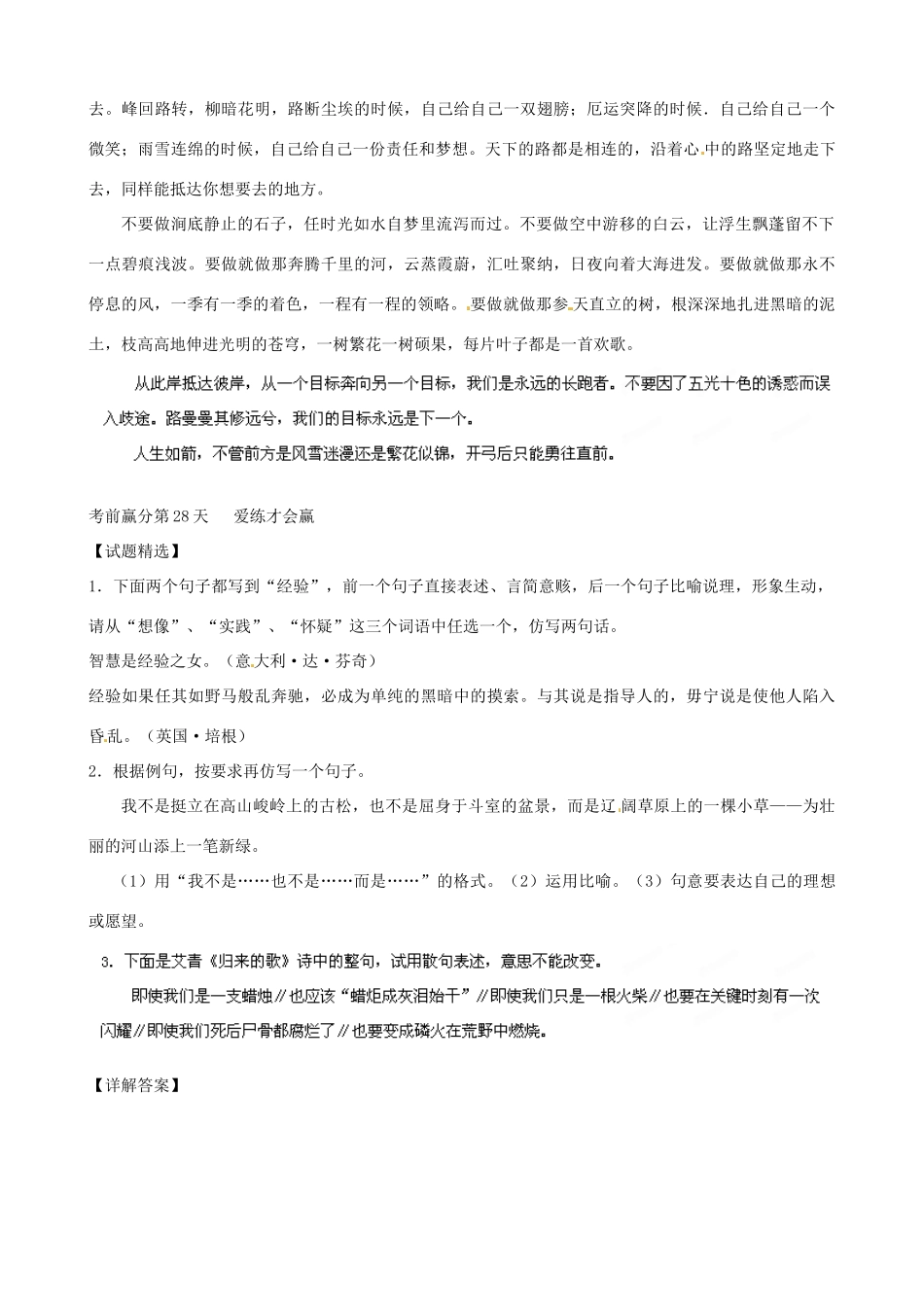 江苏省栟茶中学2013年高三语文考前赢分30天 第28天_第3页