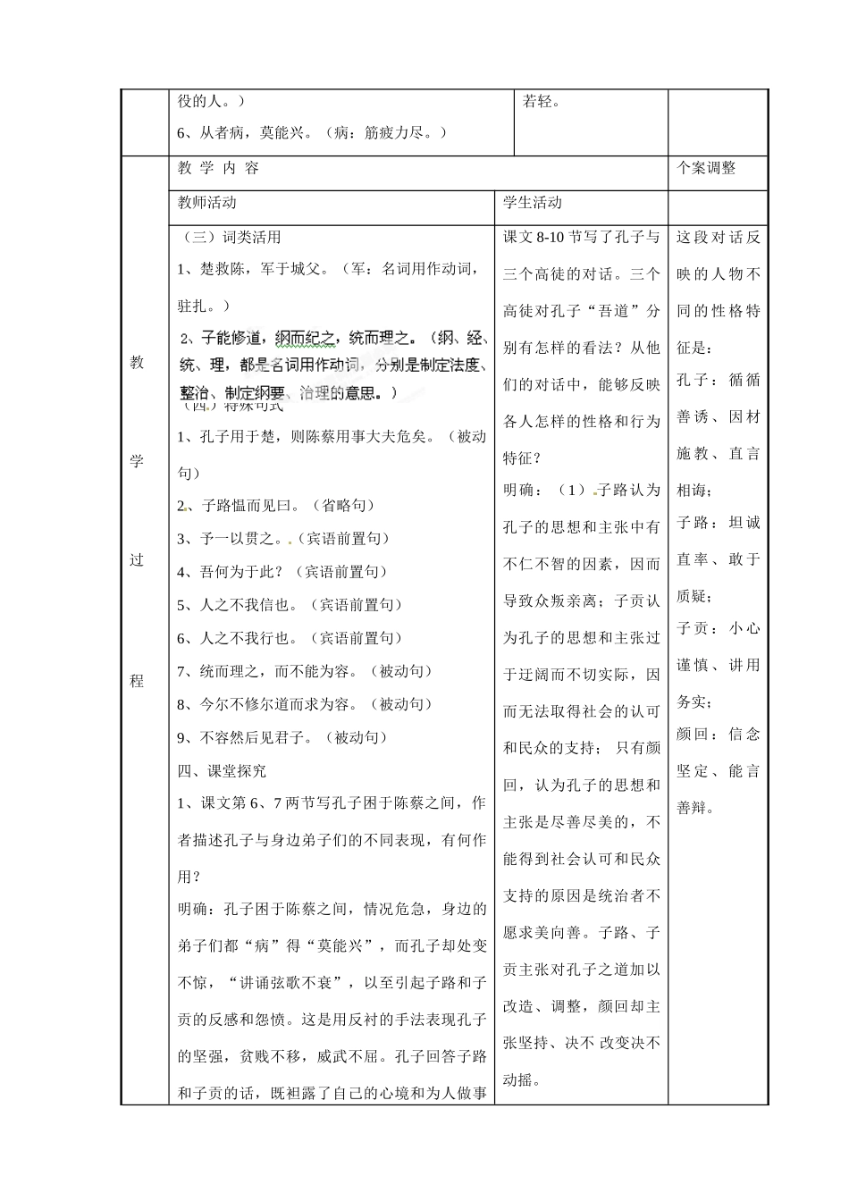 江苏省新沂市第二中学高二语文 孔子世家2教案 新人教版_第2页