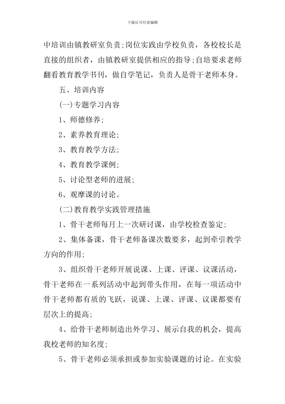 骨干教师个人年度工作计划_第2页
