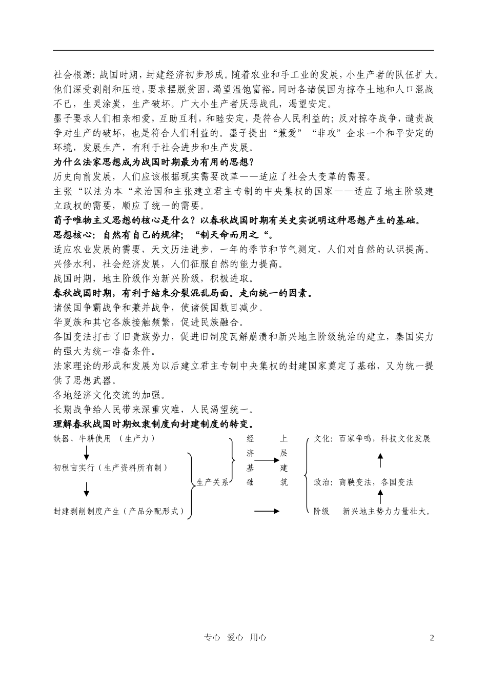 江苏省扬州市宝应县城北高级中学高三历史复习 先秦3 教案 人教版_第2页