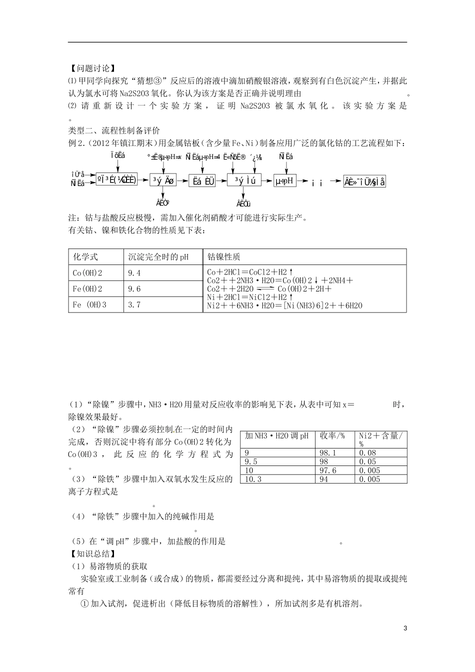 江苏省2013年高考化学二轮 专题十六 实验设计与评价最新讲义_第3页