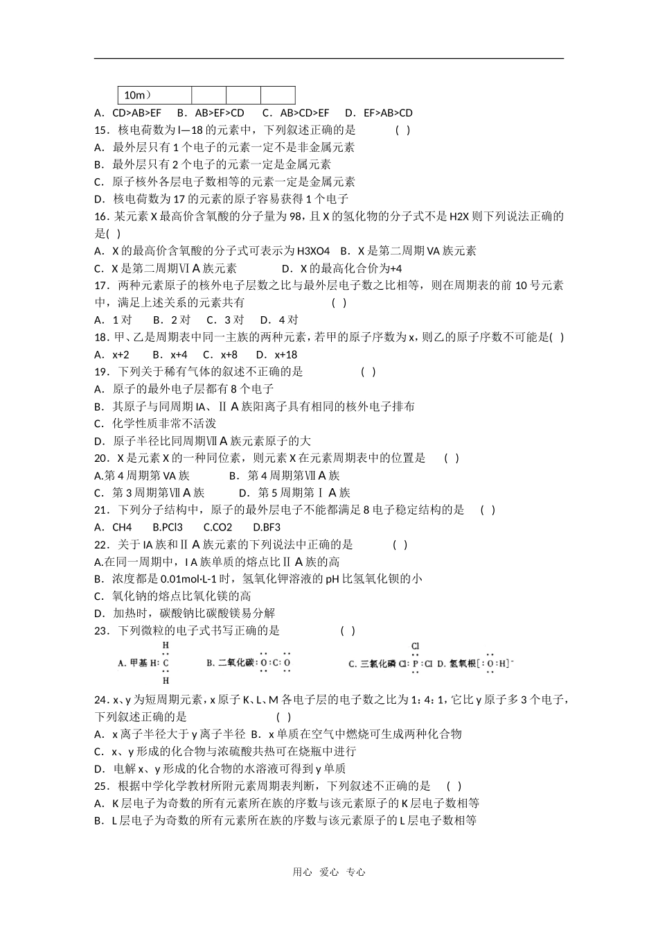 江苏省2010届高三化学物质结构和性质专题突破(9)_第2页