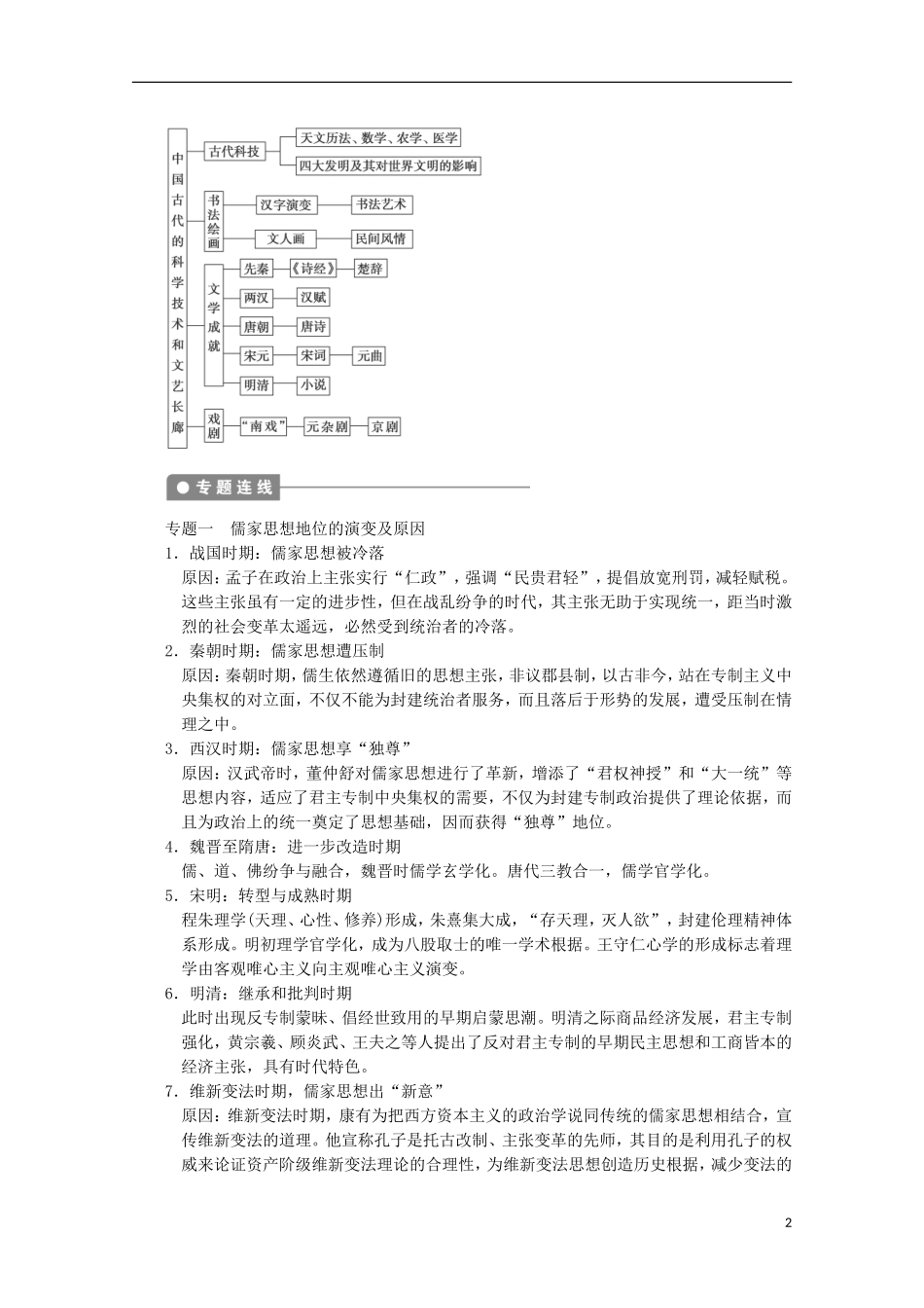 广东省佛山市高三历史上学期第十四单元单元小结说课稿_第2页