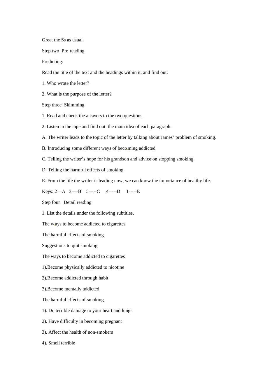 山东省菏泽第一中学高中英语 Unit 3 A healthy life教案 新人教版选修6_第3页