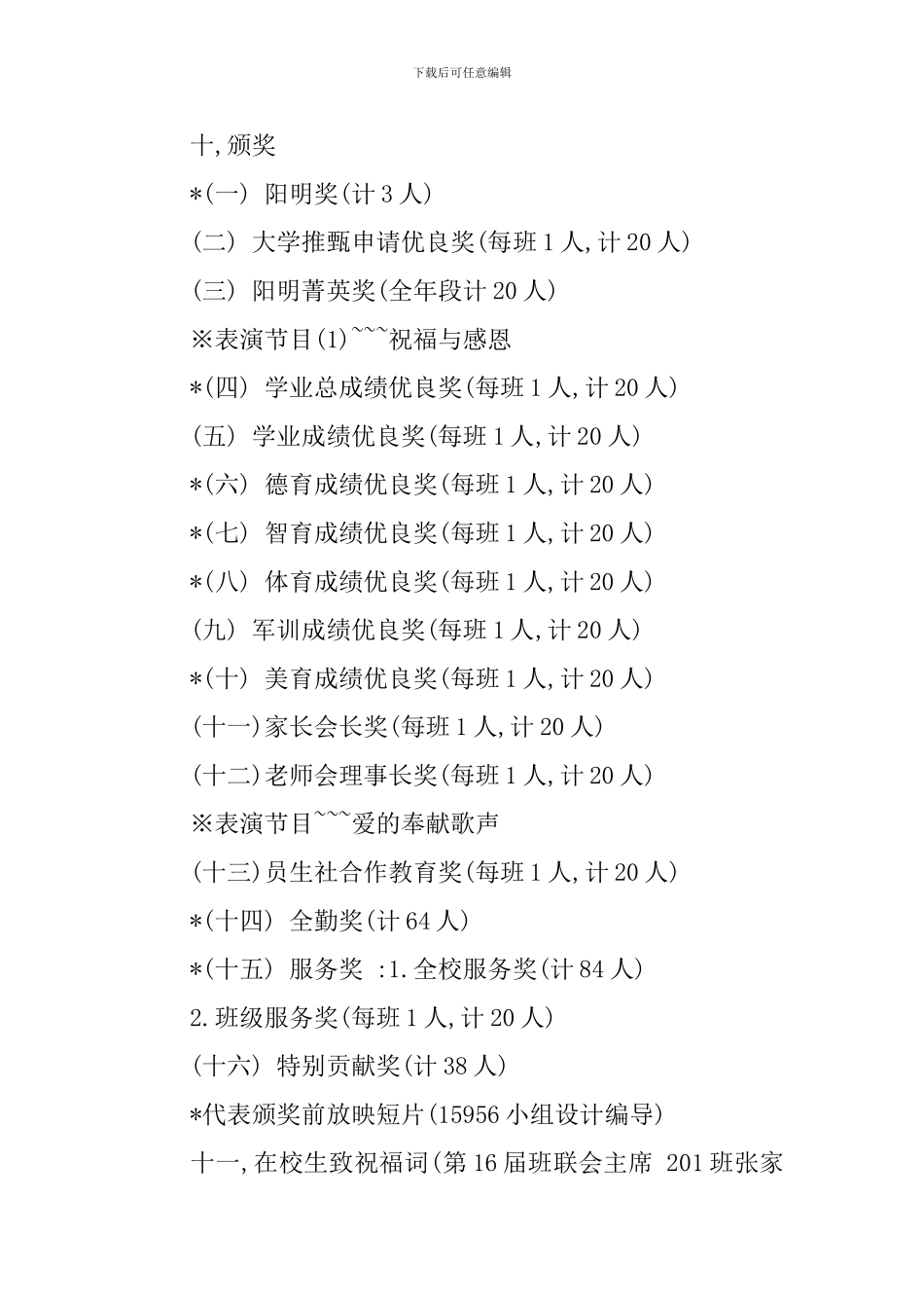 2024年大学毕业典礼流程程序_第3页