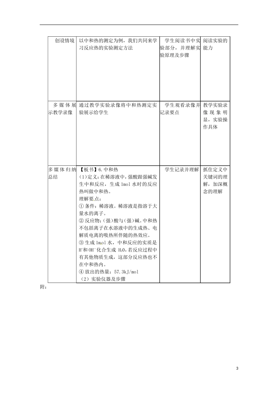 山东省枣庄八中高二化学《化学反应与能量变化》教案_第3页
