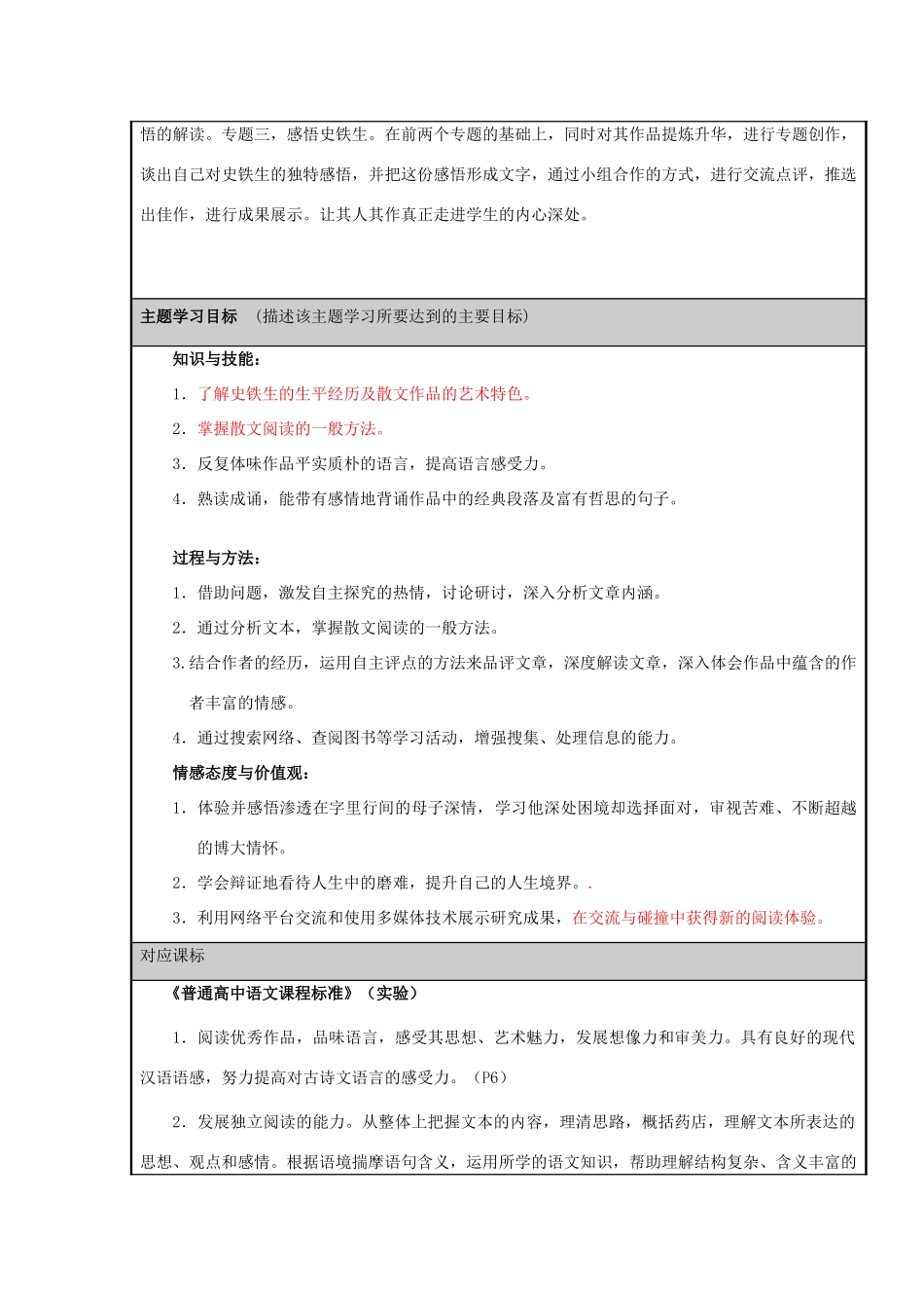 山东省威海市一中2012-2013学年高三语文 轮椅上的思想者主题单元设计 鲁教版_第2页