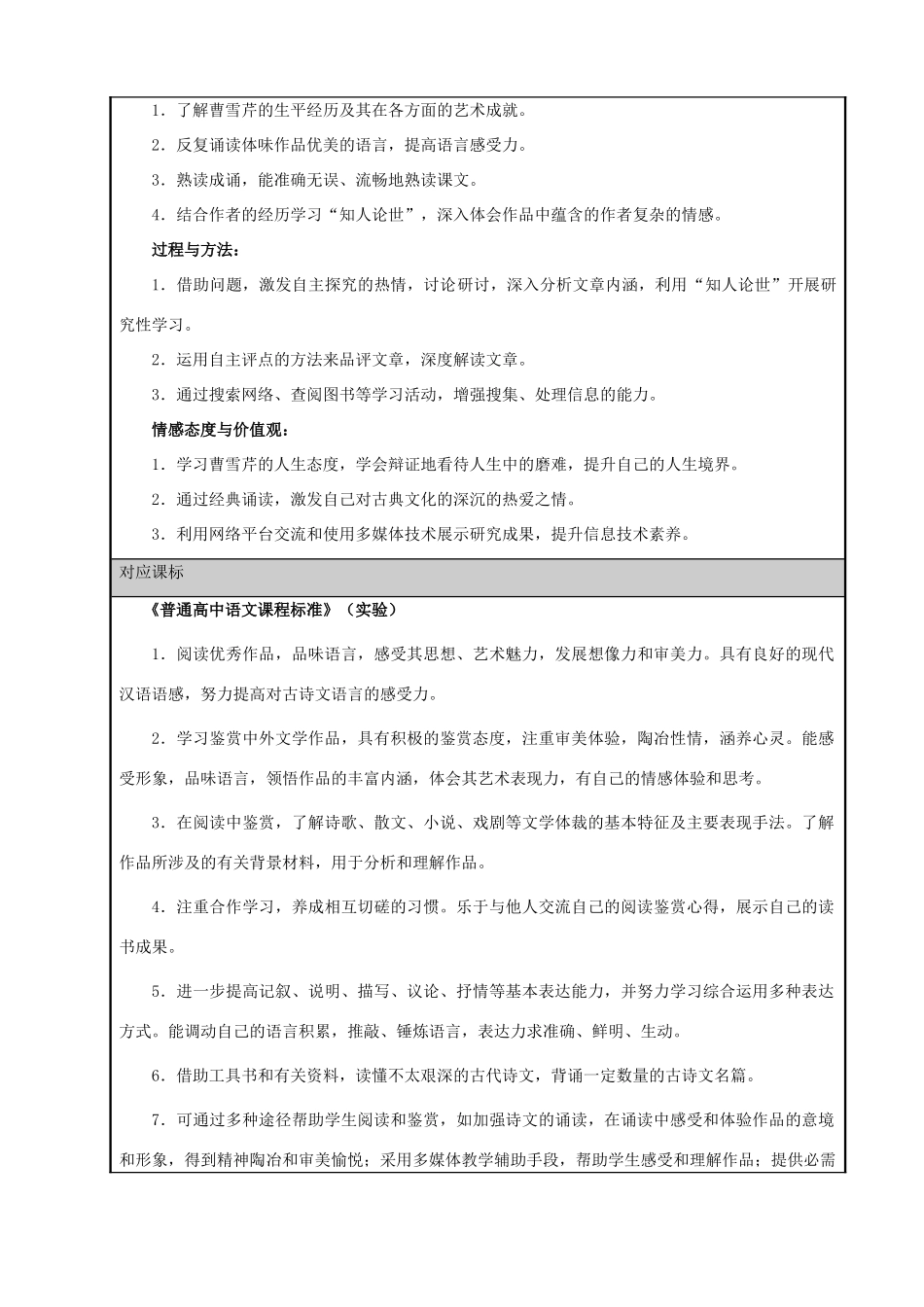 山东省历城一中2012-2013学年高二语文《红楼梦》人物品鉴”主题单元设计 鲁教版_第2页