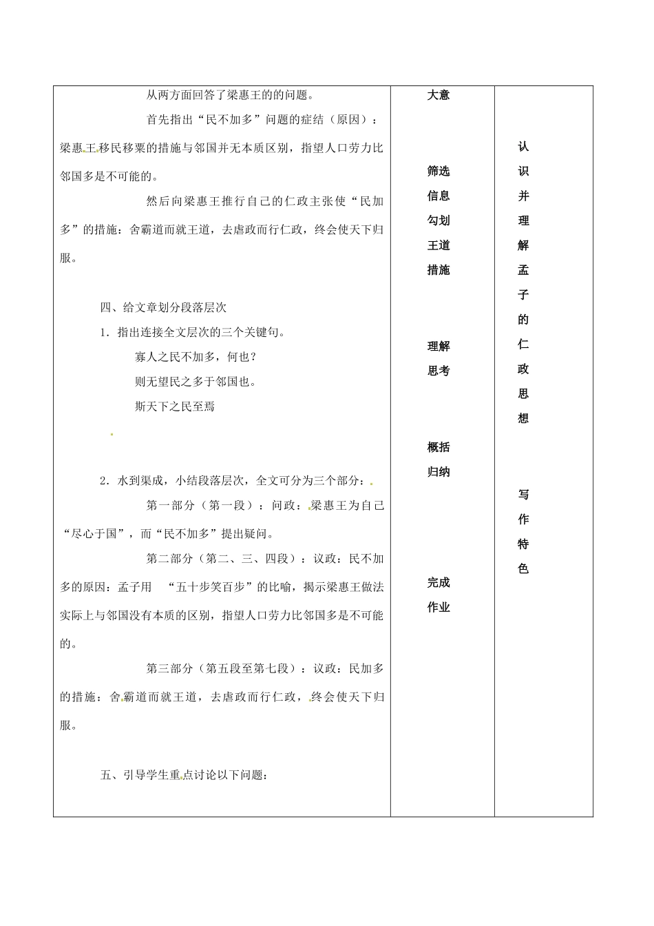 四川省邻水县坛同中学高二语文《寡人之于国也》教案（二）_第2页