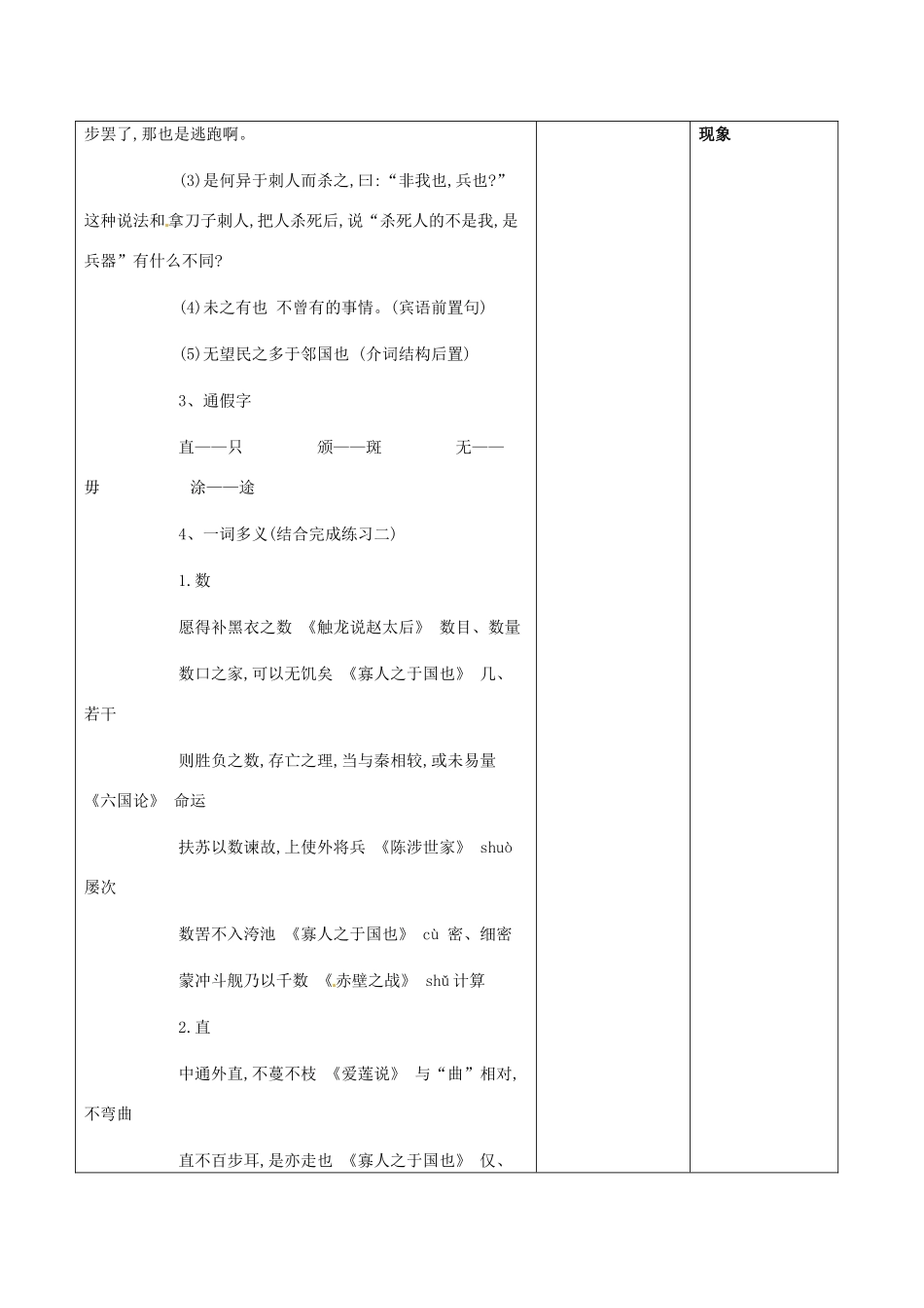 四川省邻水县坛同中学高二语文《寡人之于国也》教案（三）_第2页