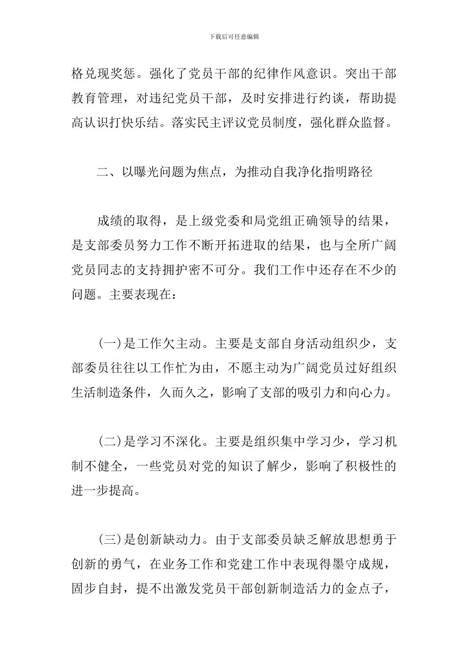 党支部委员会作工作报告_第3页