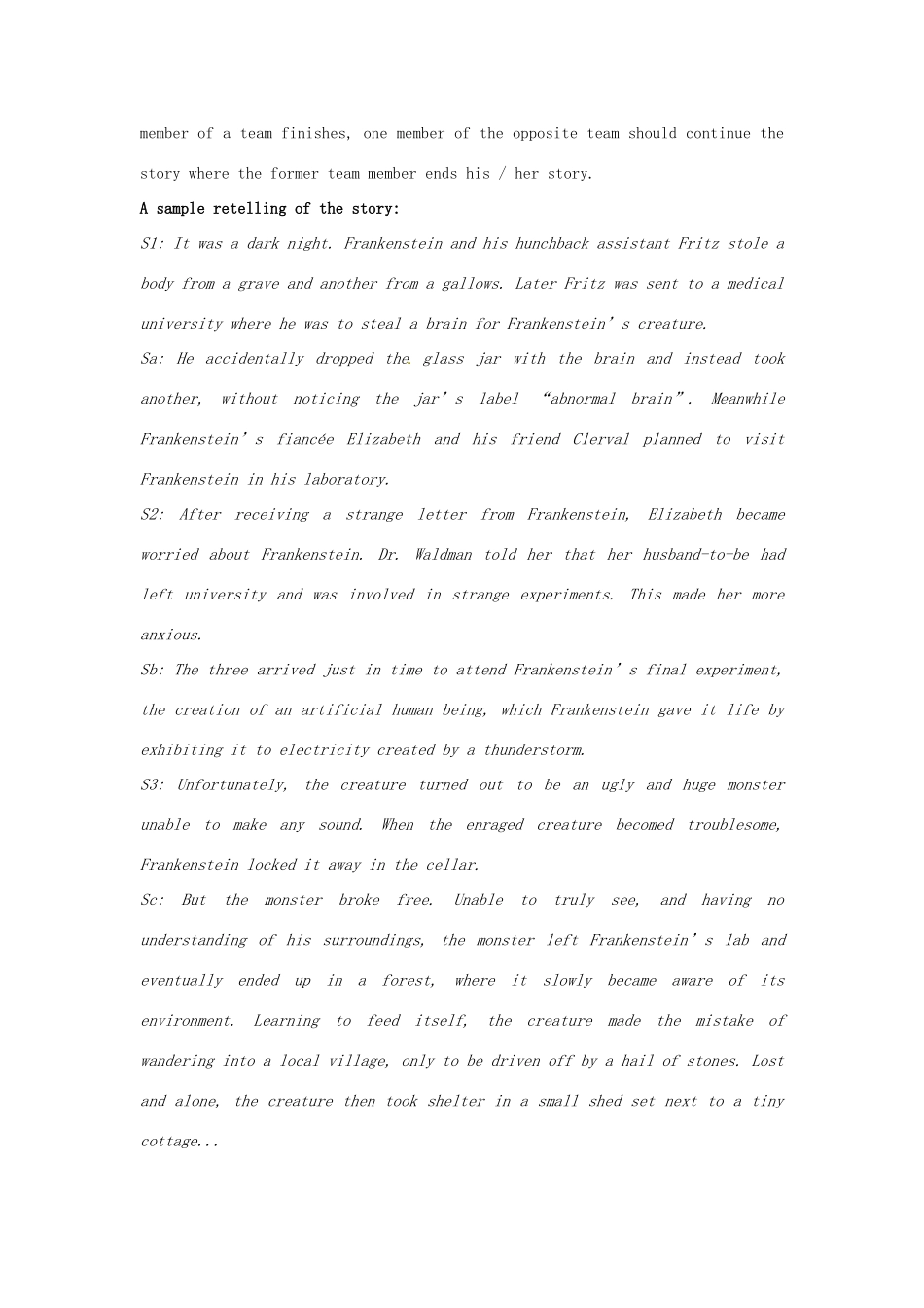 四川省宣汉中学2014高中英语 Module 5 Cloning The Second Period Speaking教案 外研版选修6_第2页