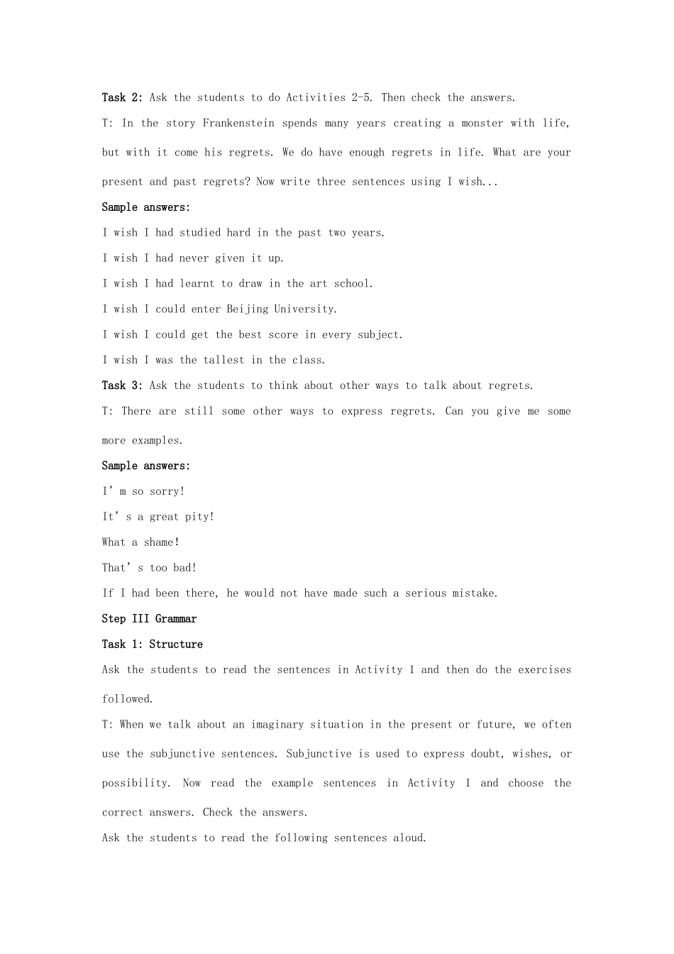 四川省宣汉中学2014高中英语 Module 5 Cloning The Fourth Period Language Study教案 外研版选修6_第3页
