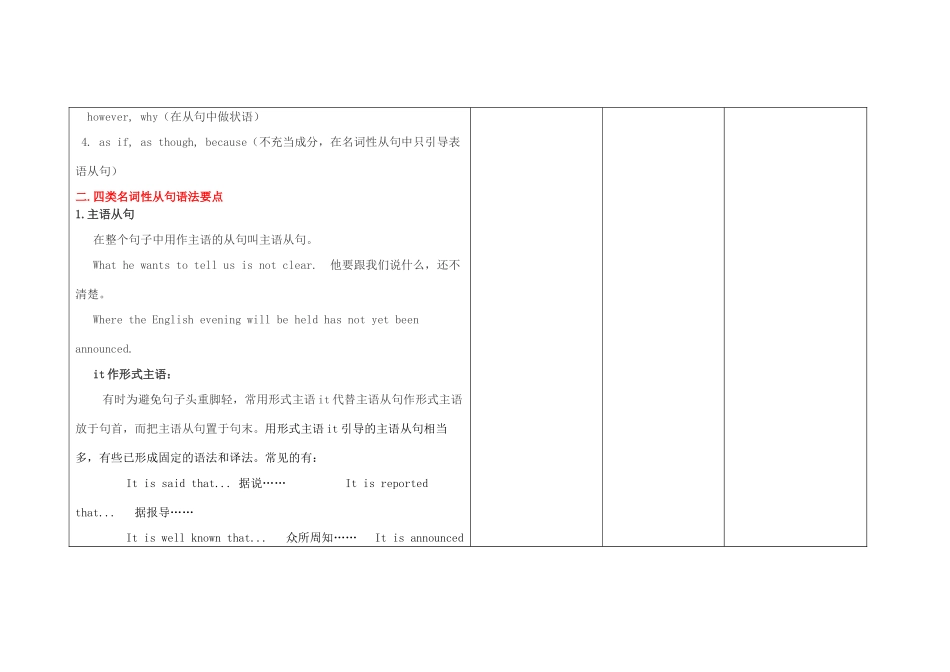 四川省宜宾市一中高二英语上学期第13周教学设计（名词性从句）-人教版高二全册英语教案_第2页