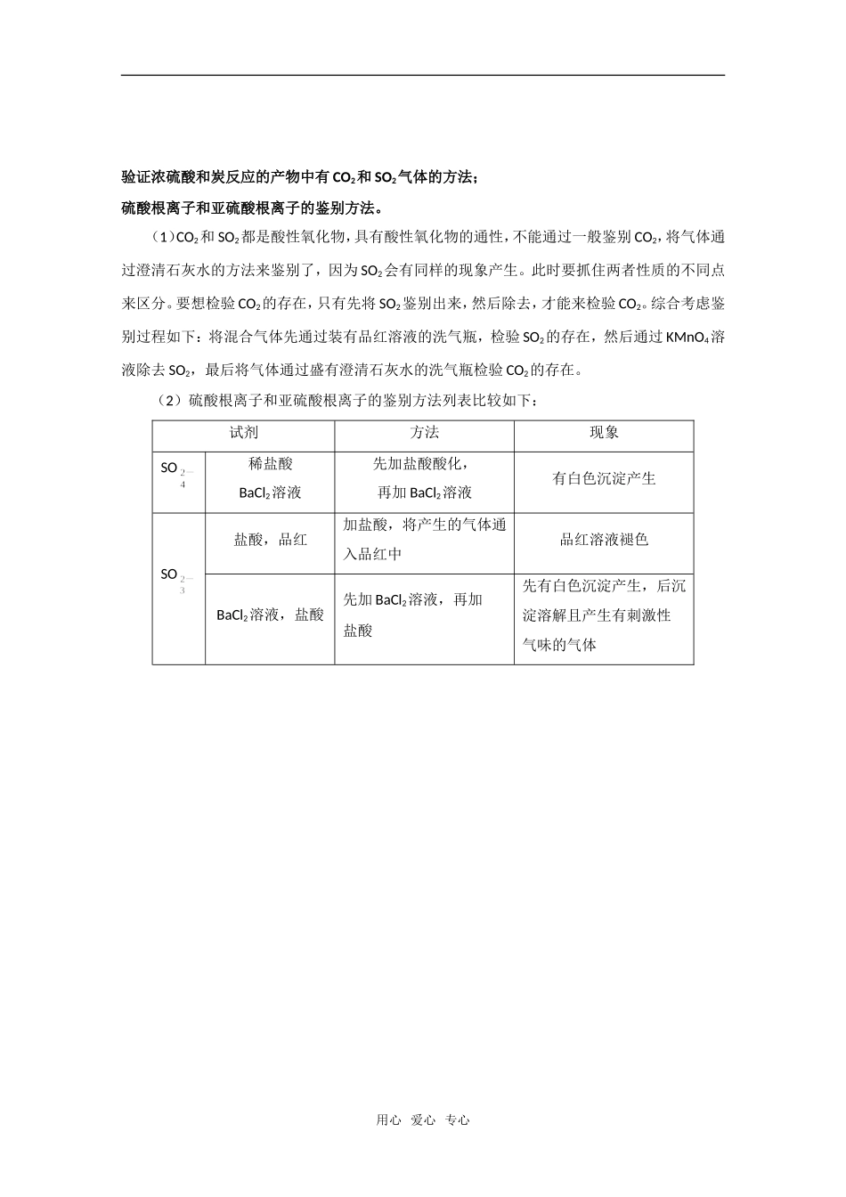 化学：4.1《含硫化合物的性质和应用》规律总结（苏教版必修1）_第2页