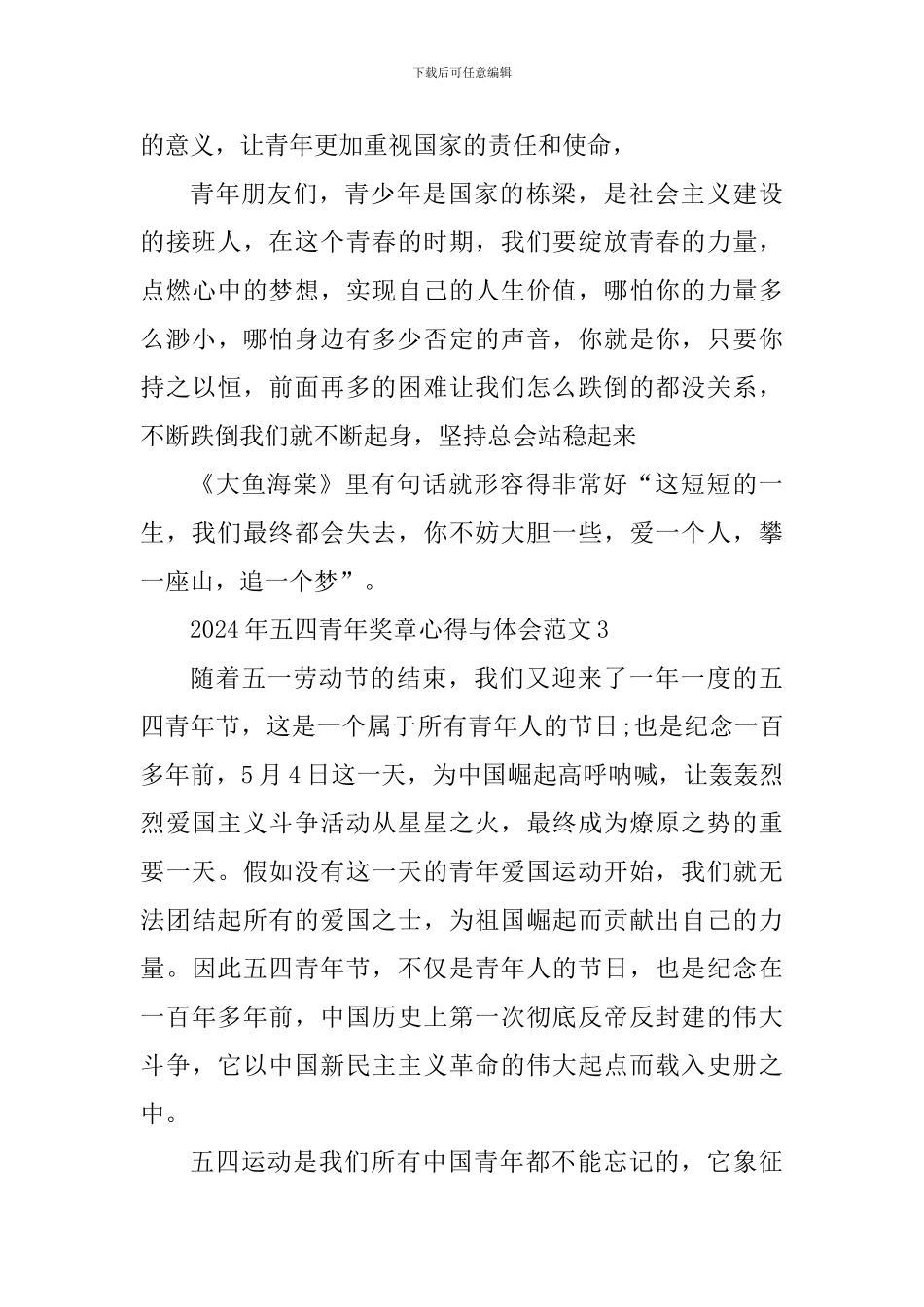 2024年五四青年奖章心得与体会_第3页