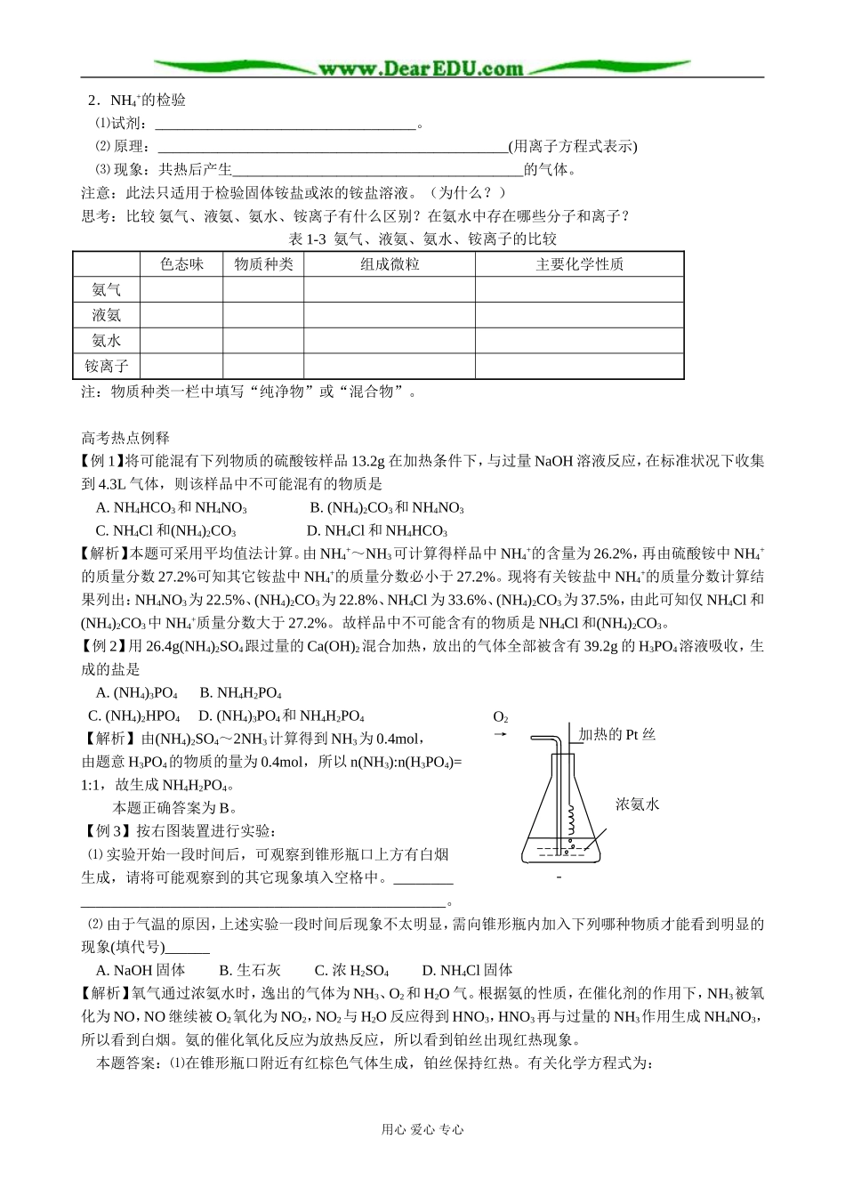 人教版高中化学第二册必修氨 铵盐 (2)_第2页