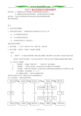 人教版高中化学第二册必修氧化还原反应方程式的配平