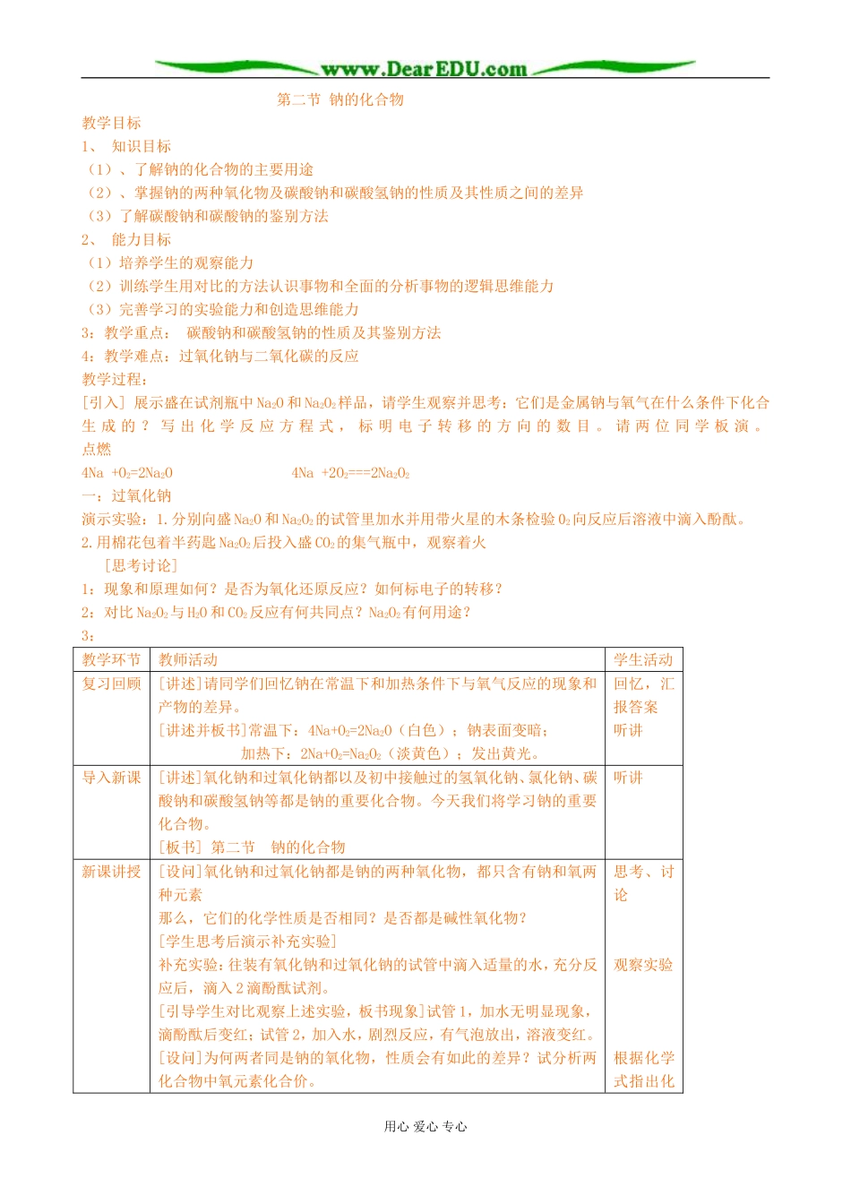 人教版高中化学第一册必修第二节 钠的化合物_第1页