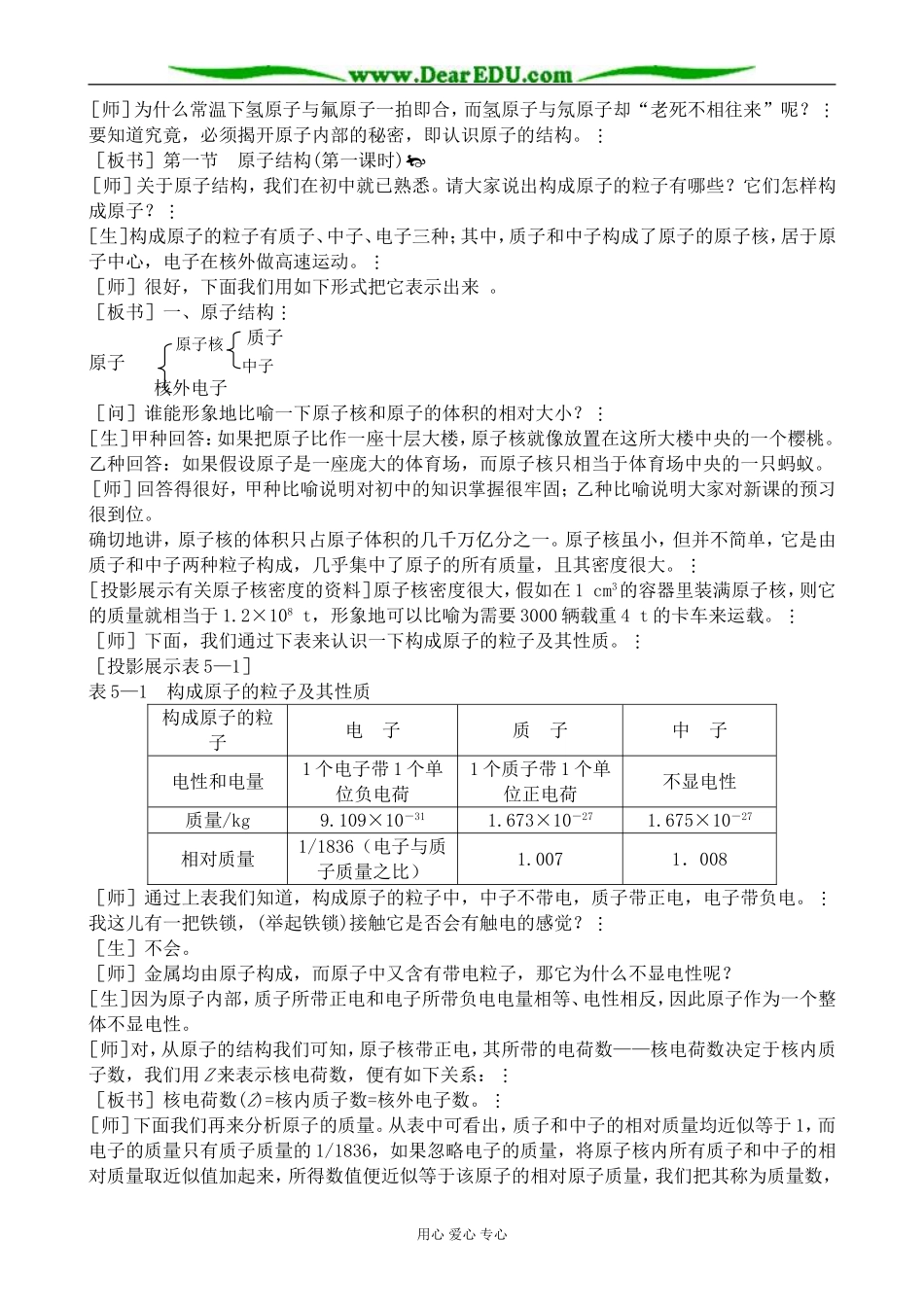 人教版高中化学第一册必修原子结构(1)_第2页