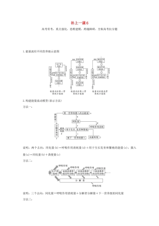 （鲁京津琼）高考生物总复习 补上一课6教案-人教版高三全册生物教案
