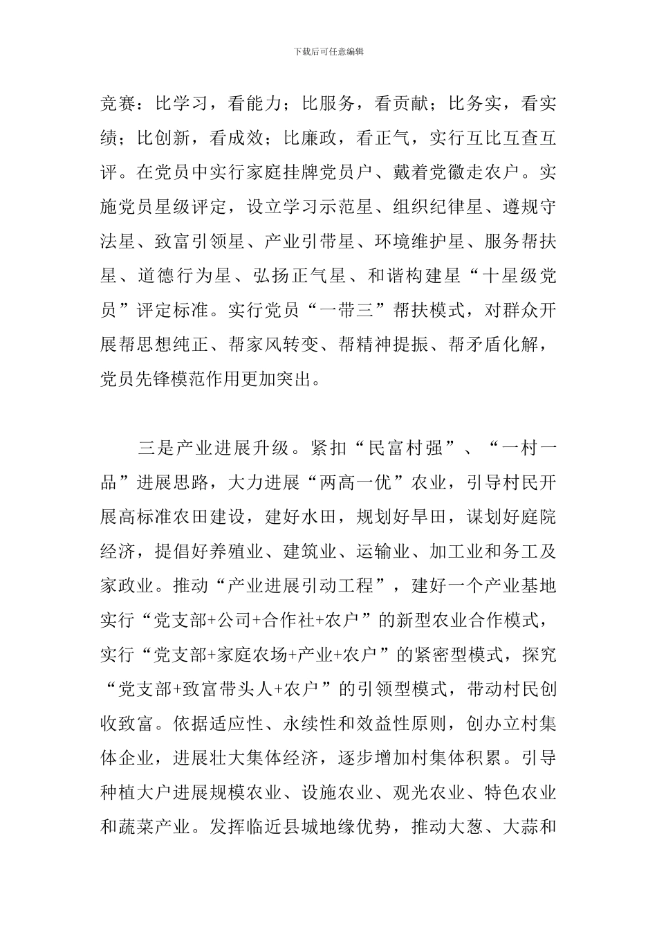 2024年村党支部党建工作经验简报_第2页