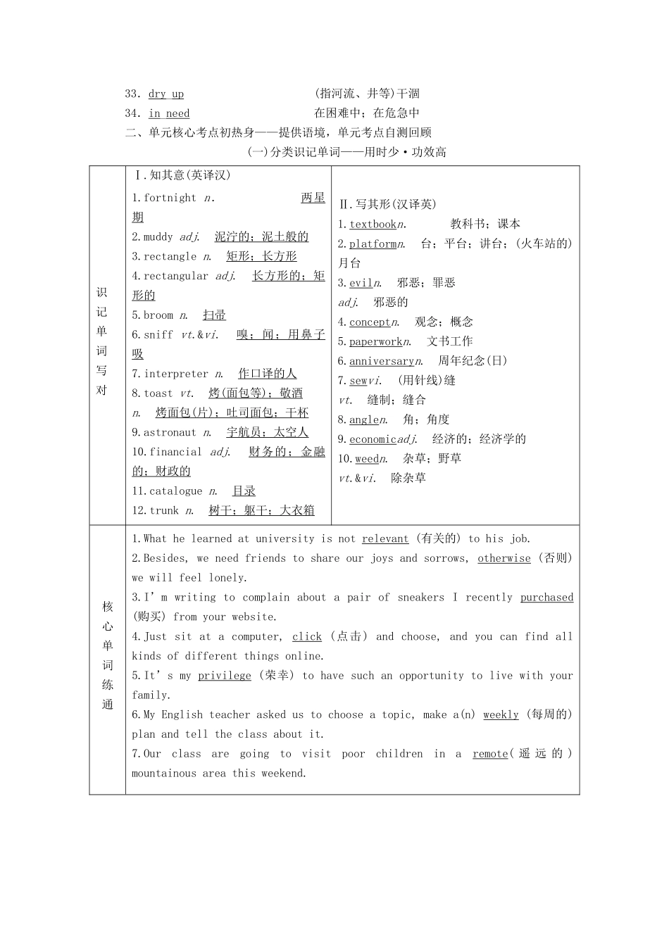 （浙江专版）高考英语一轮复习 Unit 4 Sharing讲义 新人教版选修7-新人教版高三选修7英语教案_第3页