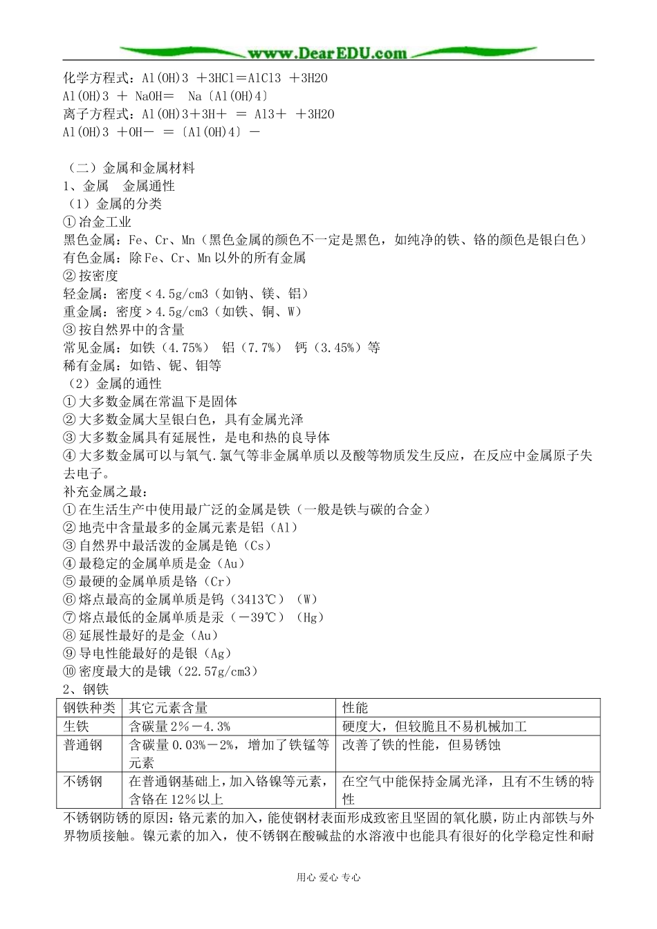 鲁科版高中化学必修1铝 金属材料1_第3页
