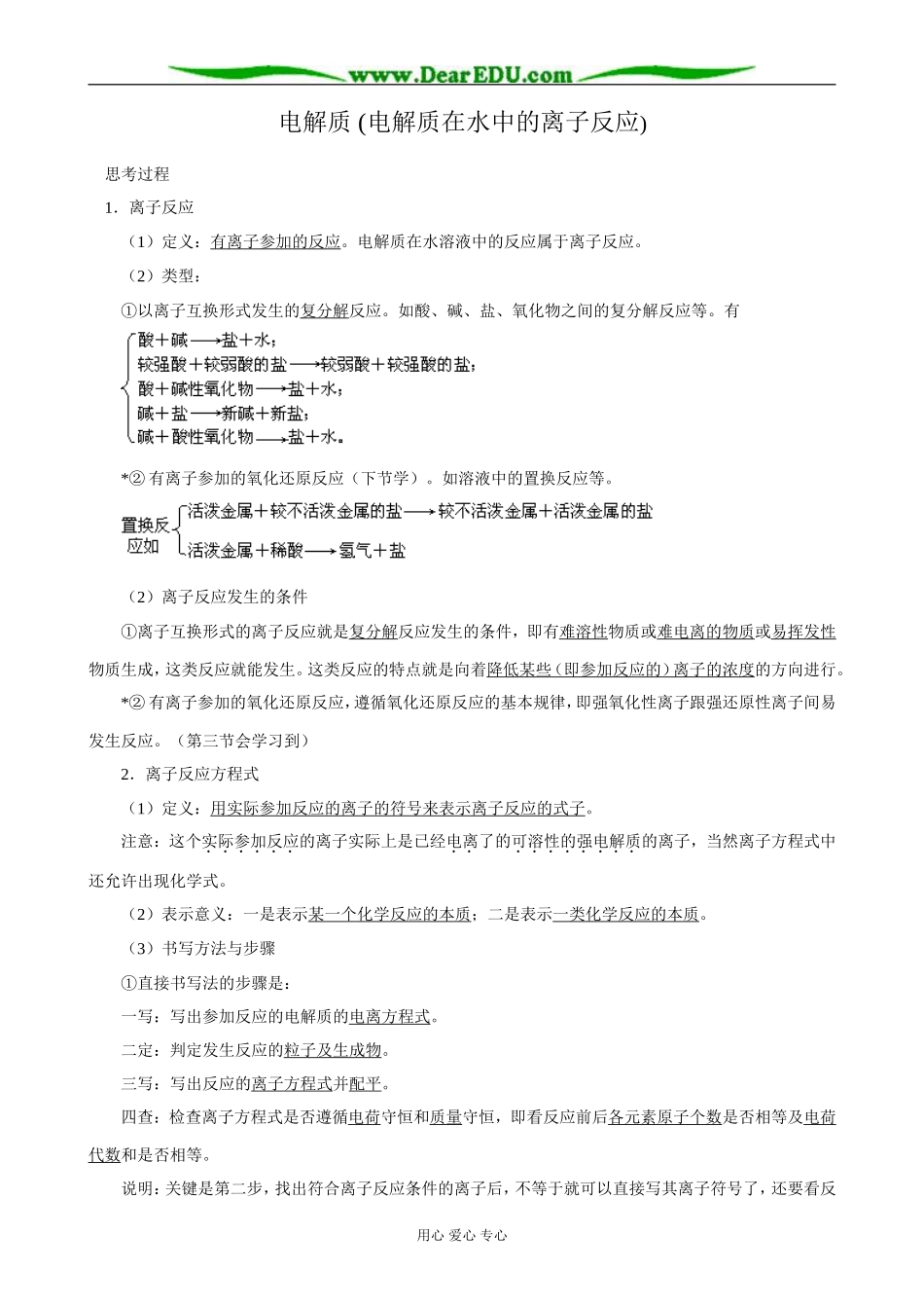鲁科版高中化学必修1电解质 (电解质在水中的离子反应)_第1页