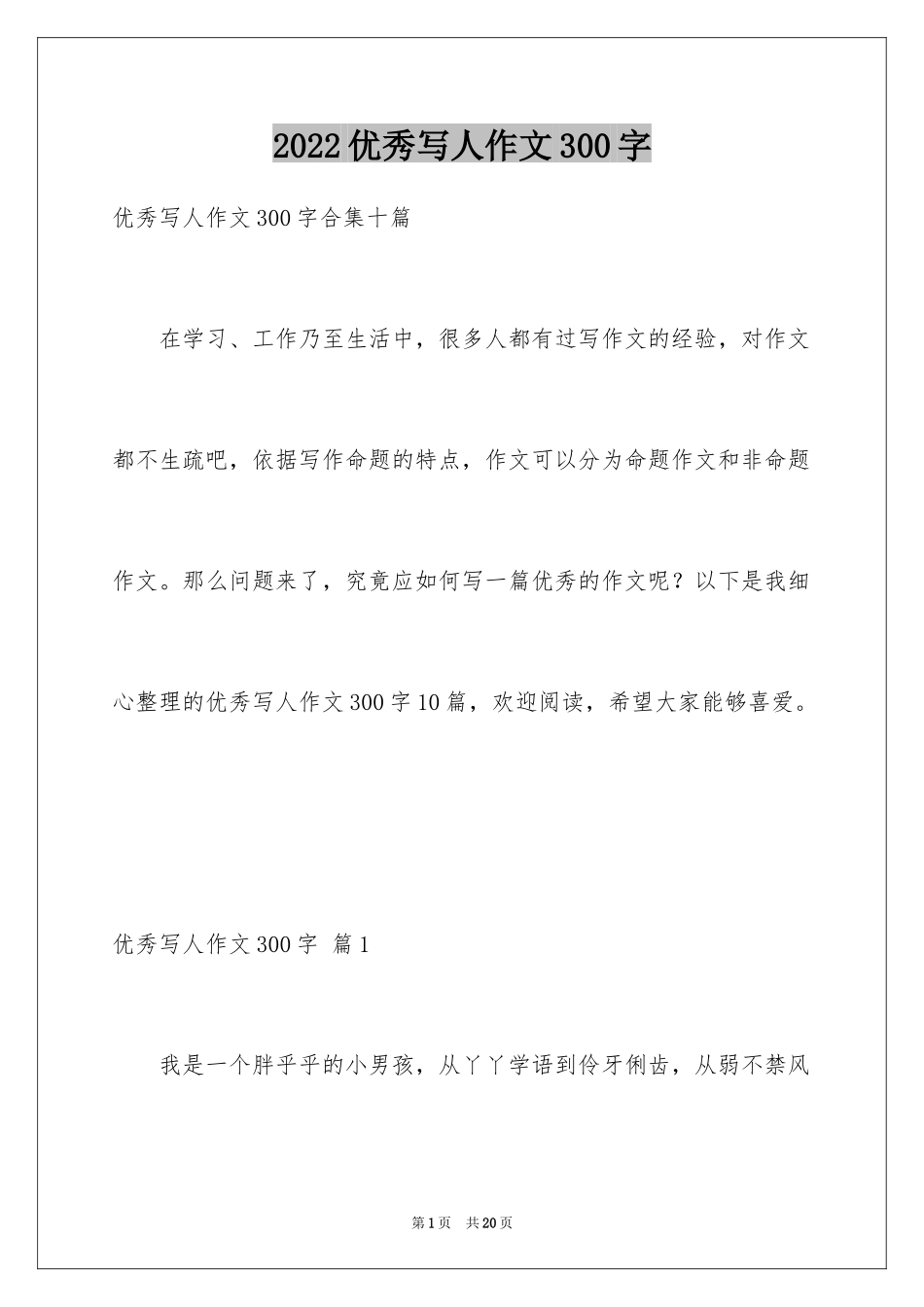 2024优秀写人作文300字_347_第1页