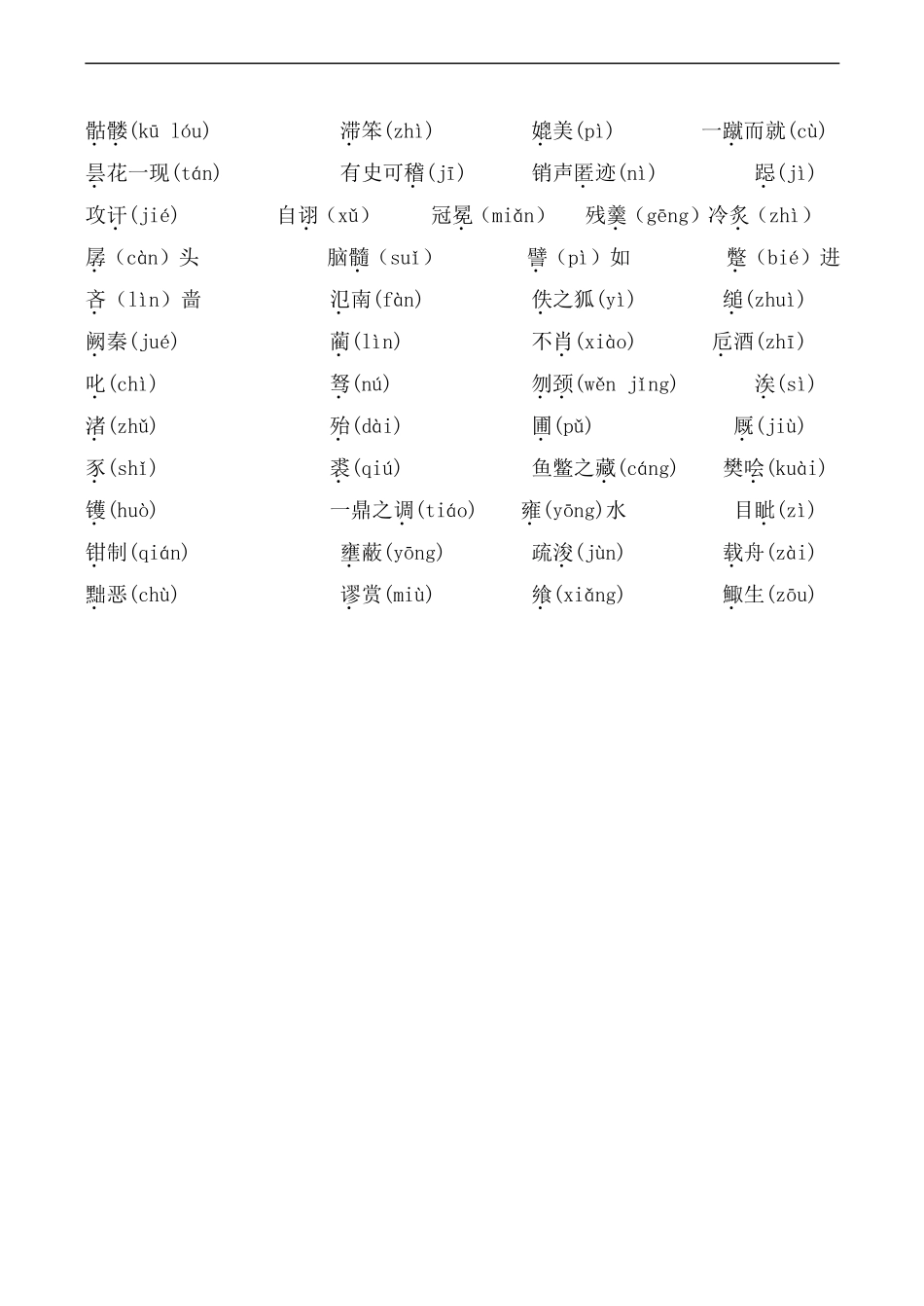 高中语文苏教版必修3 字音检测_第2页