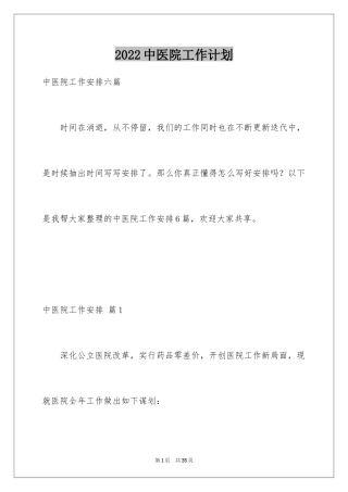 2024中医院工作计划_1
