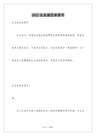 2024企业诚信承诺书_23