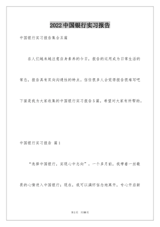 2024中国银行实习报告_1