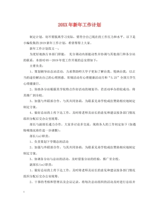 20XX年新年工作计划2 