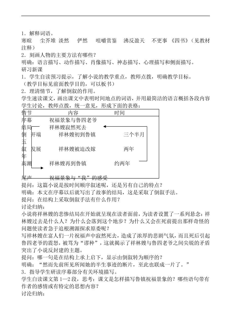 高中语文人教版必修3 祝福_第2页