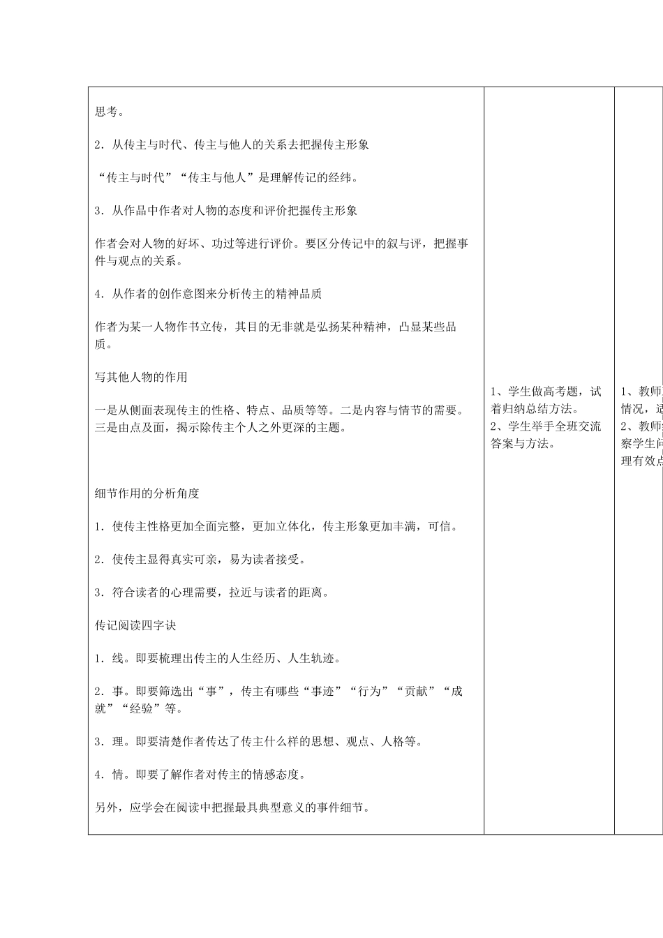 高中语文上学期第十三周 实用类文本人物传记阅读教学设计-人教版高中全册语文教案_第2页