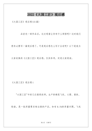 2024《大国工匠》观后感_4