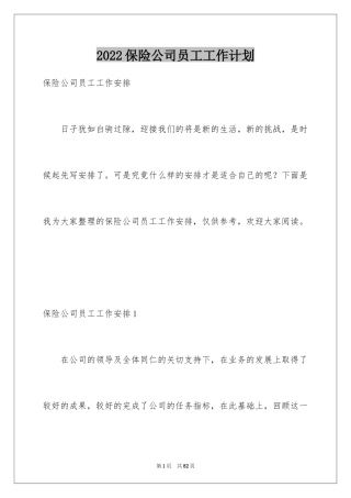 2024保险公司员工工作计划_6