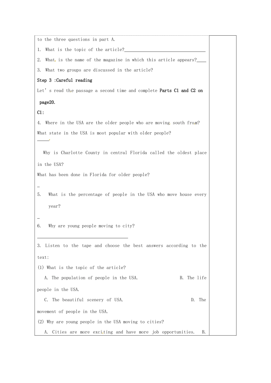 高中英语 Unit 2 People on the move教案4 牛津译林版选修10-牛津版高三选修10英语教案_第2页