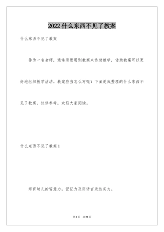 2024什么东西不见了教案_1